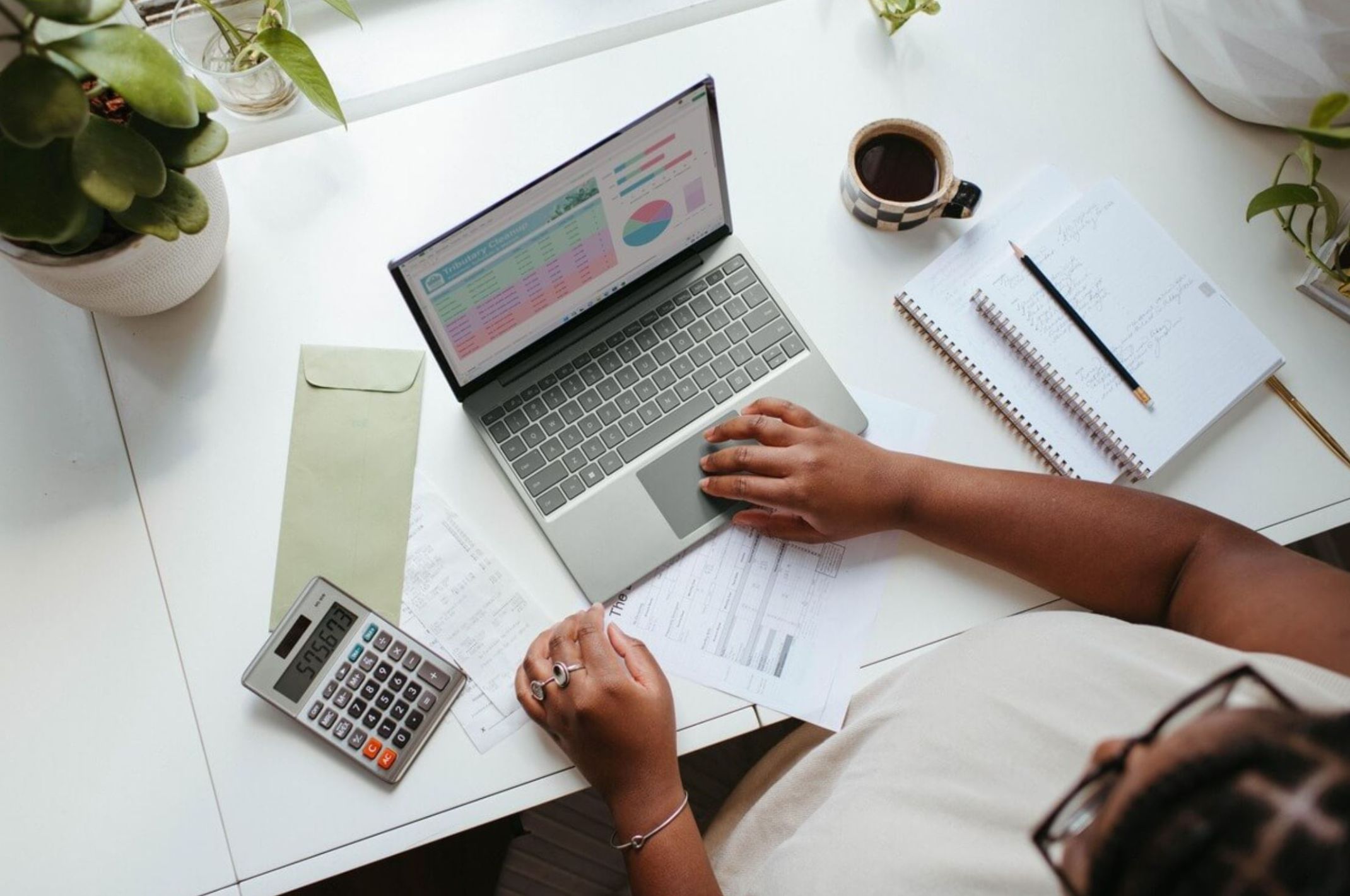 Person working at desk