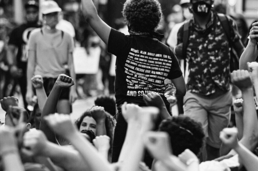 Protesters at march