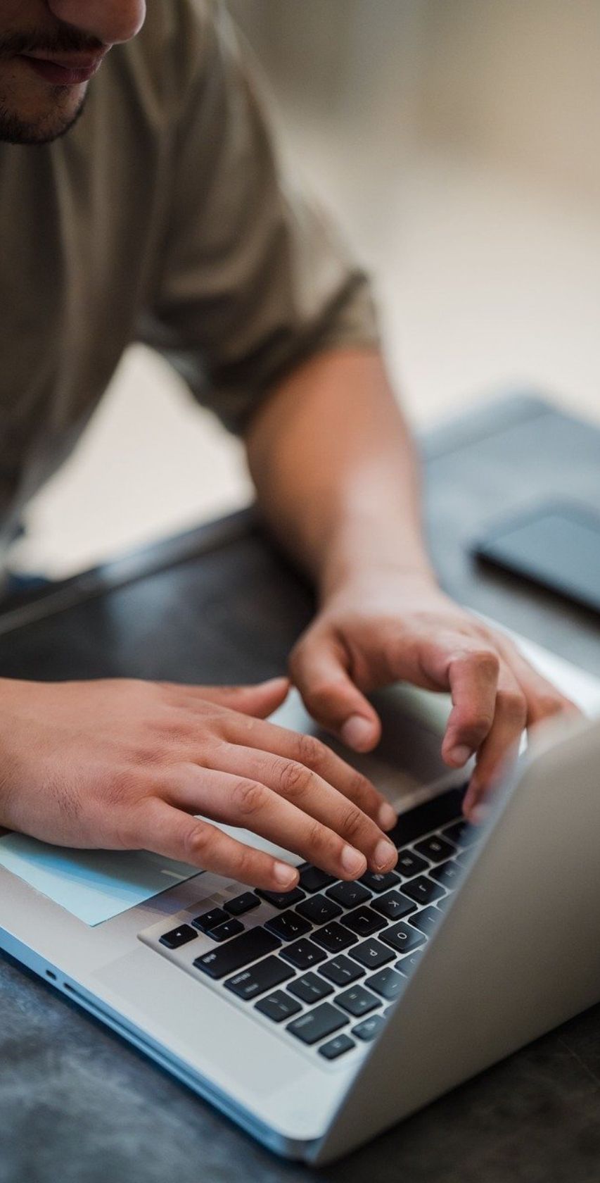 Person using laptop